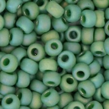 Miyuki rocailles Perlen 6/0 - Opaque glazed frosted turtle green 6-4699